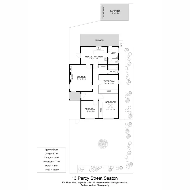 Floorplan of Homely house listing, 13 Percy Street, Seaton SA 5023