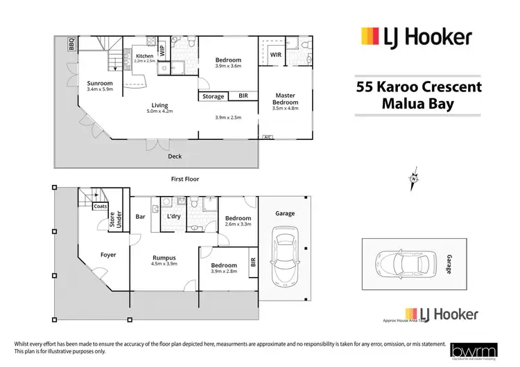 Floorplan of Homely house listing, 55 Karoo Crescent, Malua Bay NSW 2536