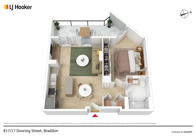 Floorplan of Homely apartment listing, 817/17 Dooring Street, Braddon ACT 2612