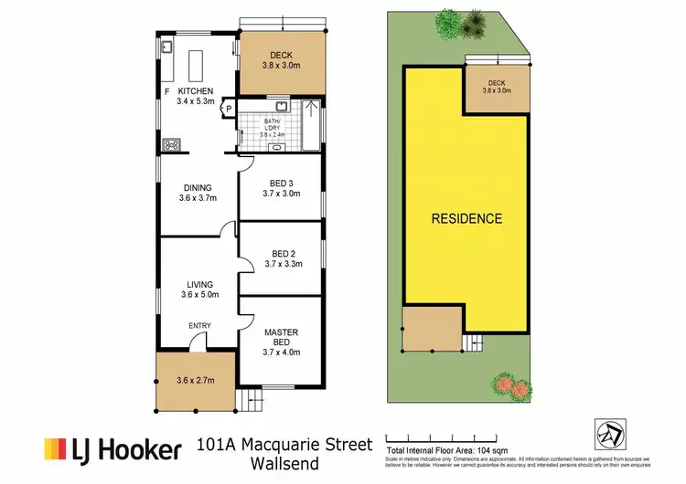 Floorplan of Homely house listing, 101A Macquarie Street, Wallsend NSW 2287