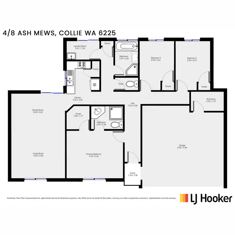 Floorplan of Homely unit listing, 4/8 Ash Mews, Collie WA 6225