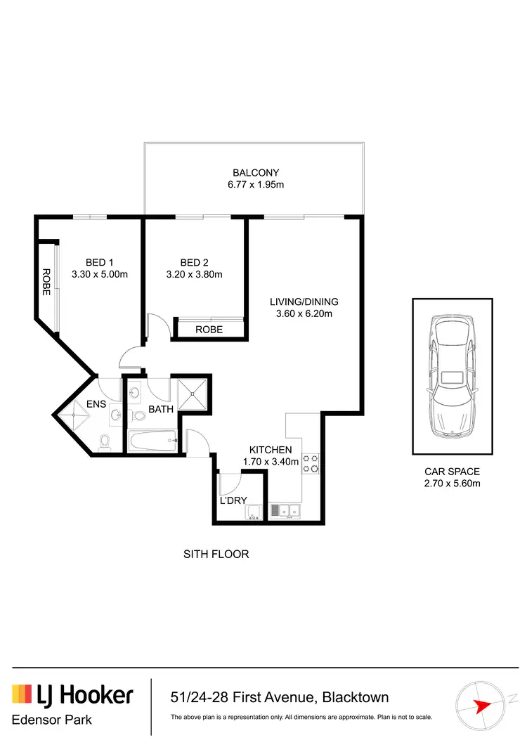 Floorplan of Homely unit listing, Unit 51/24 First Avenue, Blacktown NSW 2148