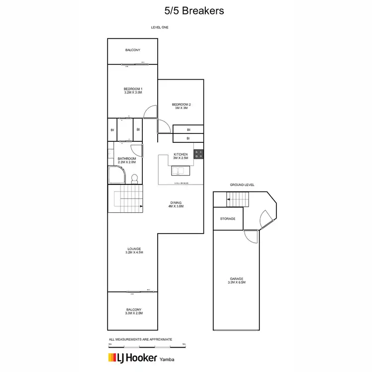 Floorplan of Homely unit listing, B5 U5/18-19 Pacific Parade, Yamba NSW 2464