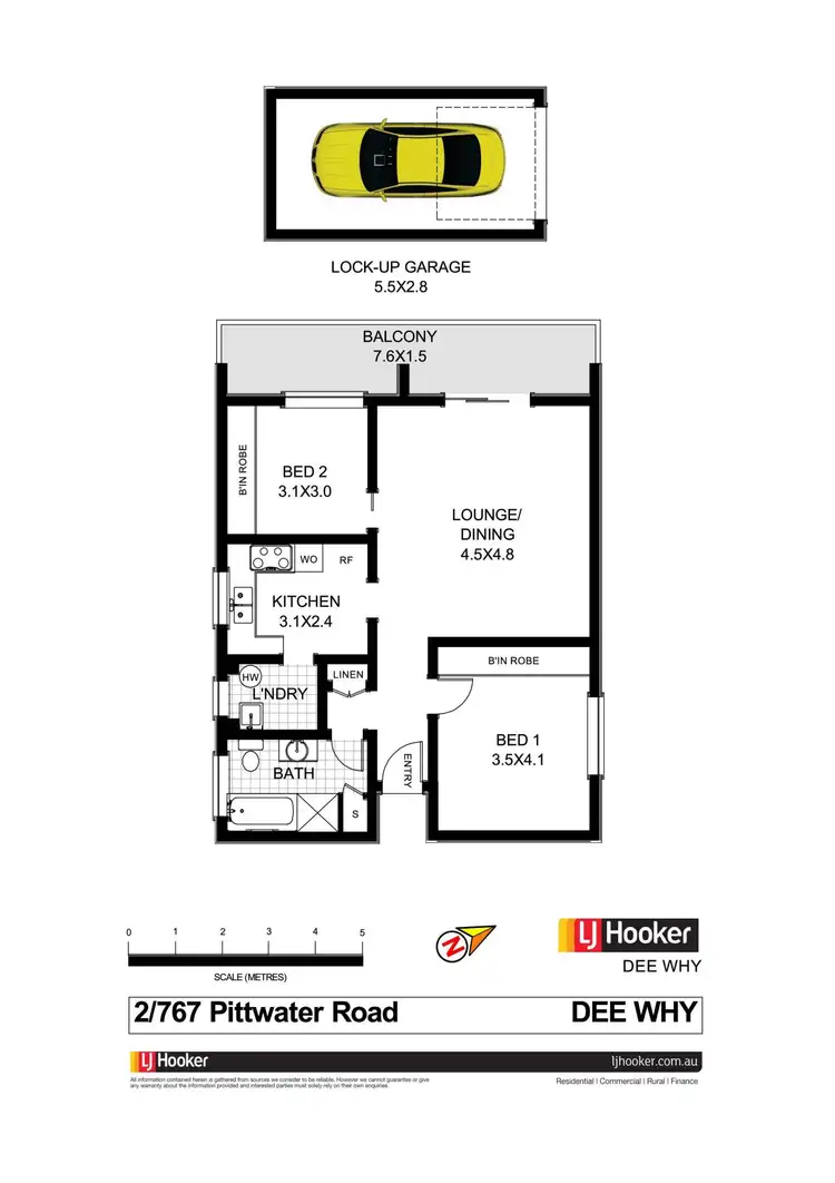 Floorplan of Homely apartment listing, 2/767 Pittwater Road, Dee Why NSW 2099