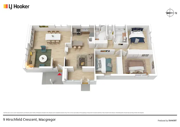 Floorplan of Homely house listing, 9 Hirschfeld Crescent, Macgregor ACT 2615