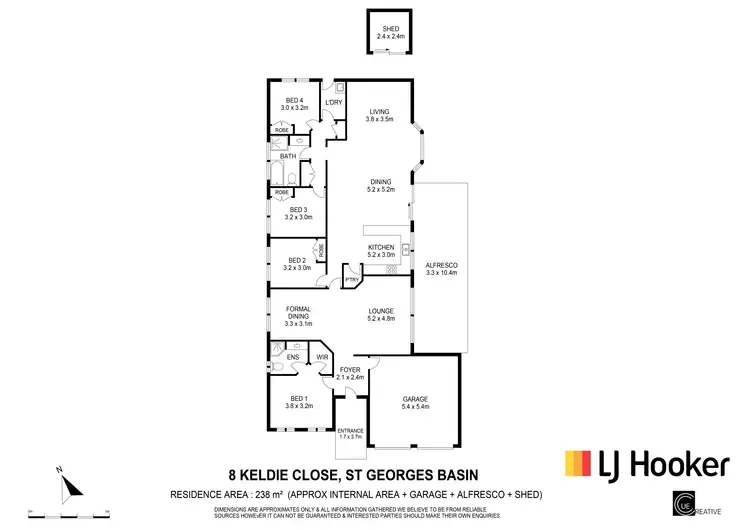Floorplan of Homely house listing, 8 Keldie Close, St Georges Basin NSW 2540