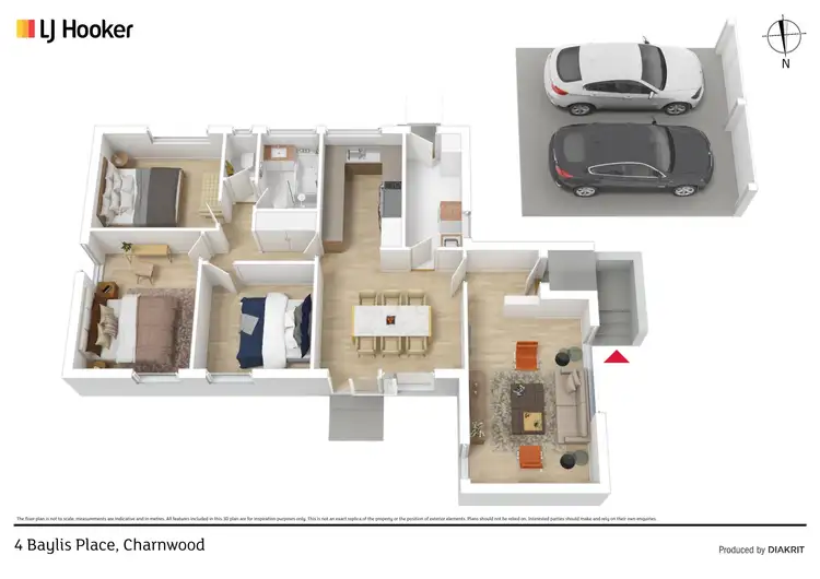 Floorplan of Homely house listing, 4 Baylis Place, Charnwood ACT 2615