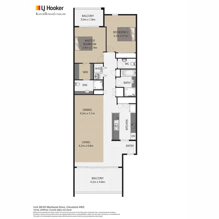 Floorplan of Homely unit listing, 26/20 Masthead Drive, Cleveland QLD 4163