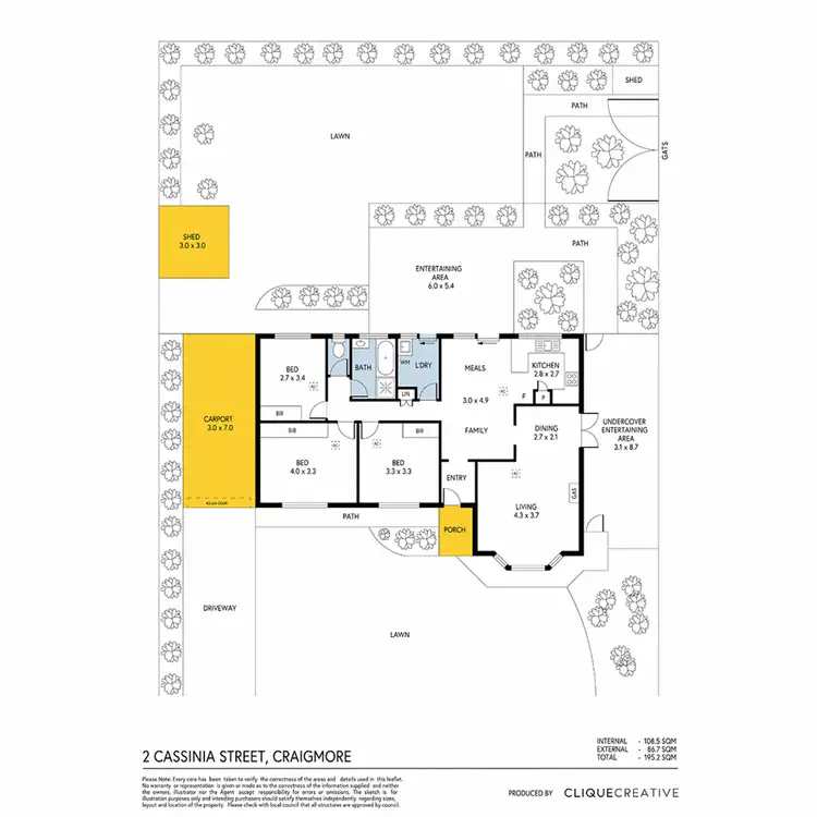 Floorplan of Homely house listing, 2 Cassinia Street, Craigmore SA 5114