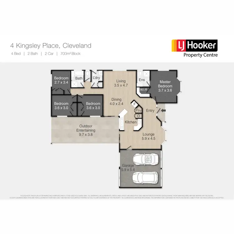 Floorplan of Homely house listing, 4 Kingsley Place, Cleveland QLD 4163