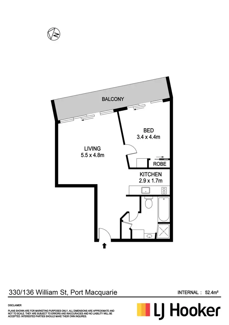 Floorplan of Homely apartment listing, 330/136 William Street, Port Macquarie NSW 2444