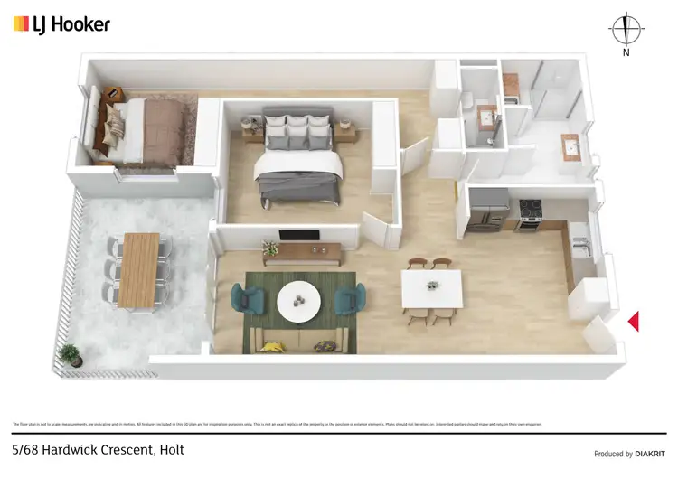 Floorplan of Homely apartment listing, 5/68 Hardwick Crescent, Holt ACT 2615
