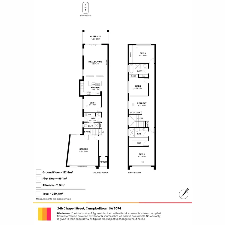 Floorplan of Homely house listing, 24B Chapel Street, Campbelltown SA 5074