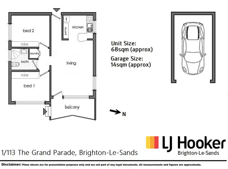 Floorplan of Homely unit listing, 1/113 The Grand Parade, Brighton-Le-Sands NSW 2216