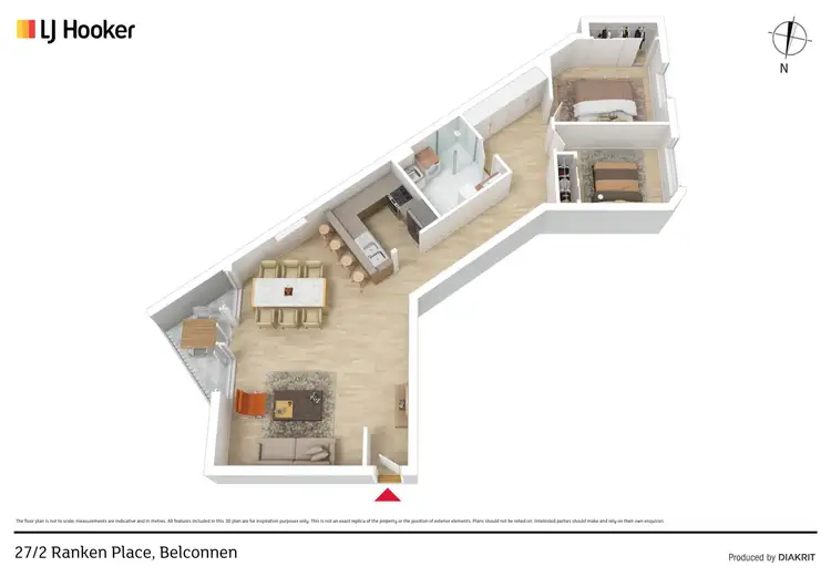 Floorplan of Homely unit listing, 27/2 Ranken Place, Belconnen ACT 2617