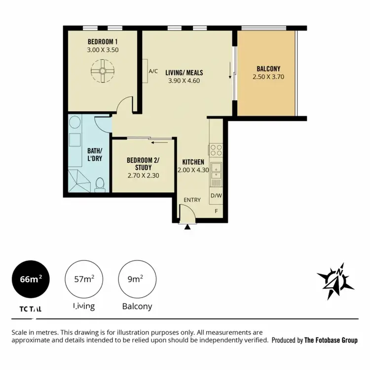 Floorplan of Homely unit listing, 28/44-48 Metro Parade, Mawson Lakes SA 5095