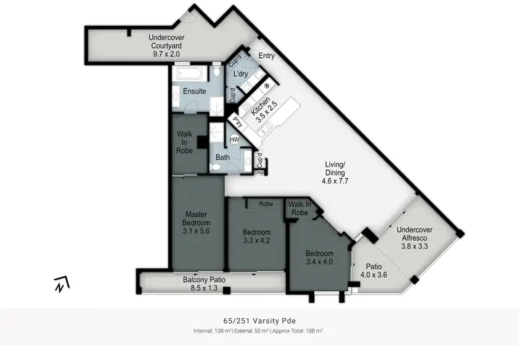 Floorplan of Homely unit listing, 65/251 Varsity Parade, Varsity Lakes QLD 4227