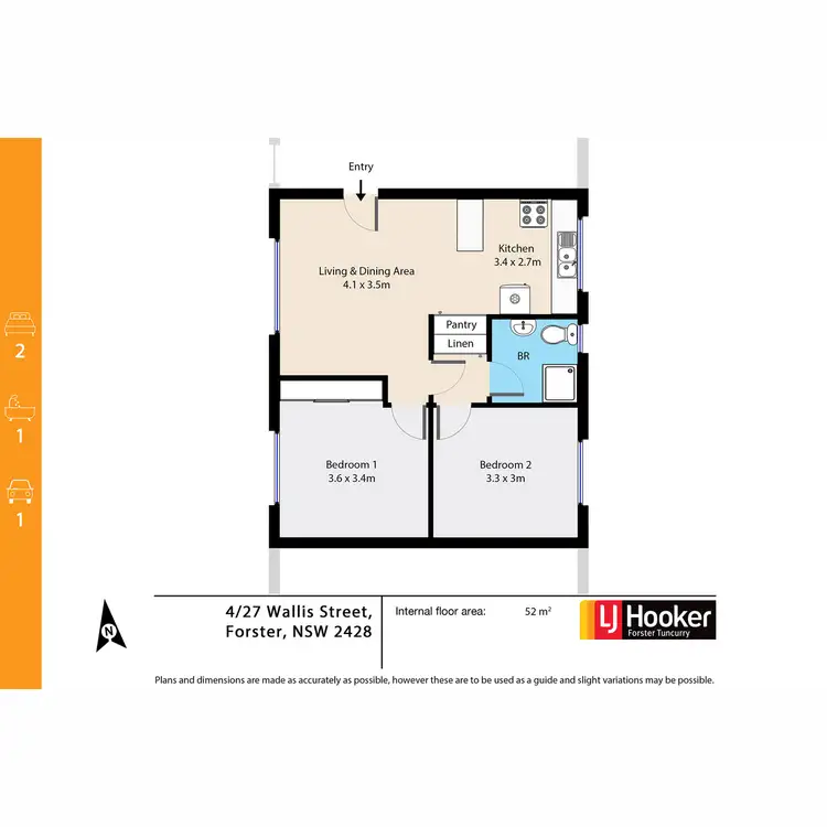 Floorplan of Homely unit listing, 4/27 Wallis Street, Forster NSW 2428