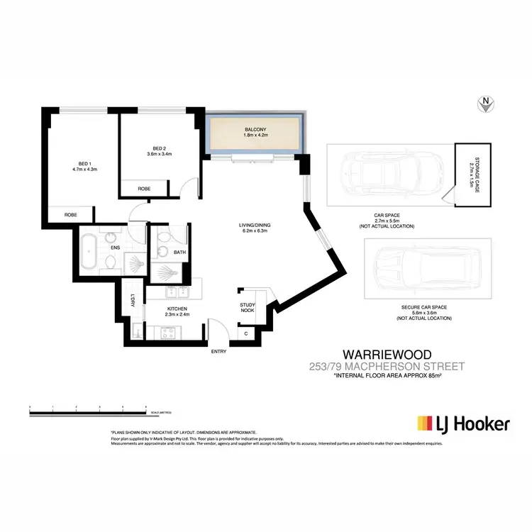 Floorplan of Homely apartment listing, 253/79-91 Macpherson Street, Warriewood NSW 2102