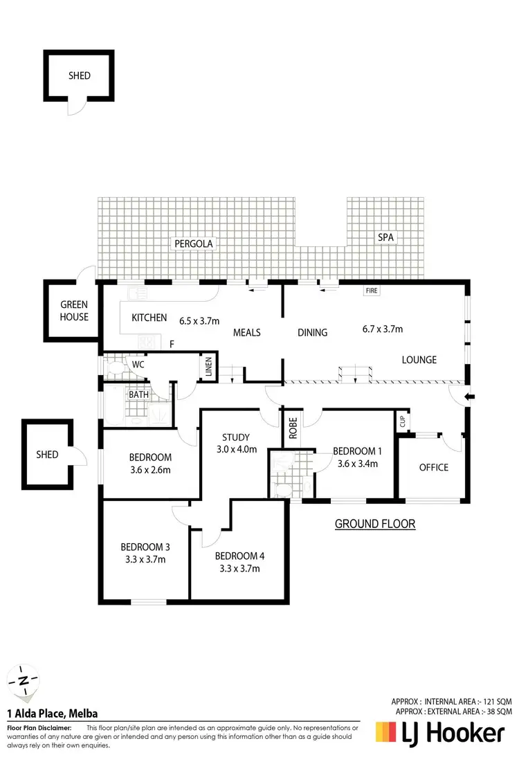 Floorplan of Homely house listing, 1 Alda Place, Melba ACT 2615
