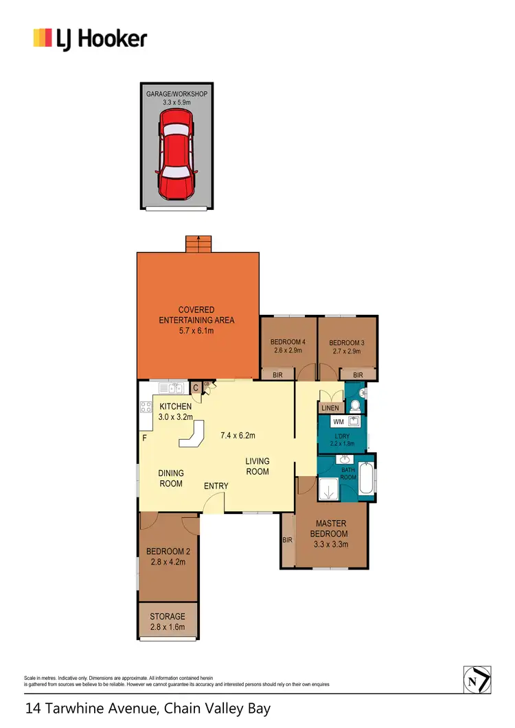 Floorplan of Homely house listing, 14 Tarwhine Avenue, Chain Valley Bay NSW 2259