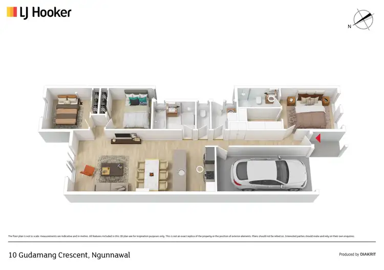 Floorplan of Homely semi-detached listing, 10 Gudamang Street, Ngunnawal ACT 2913