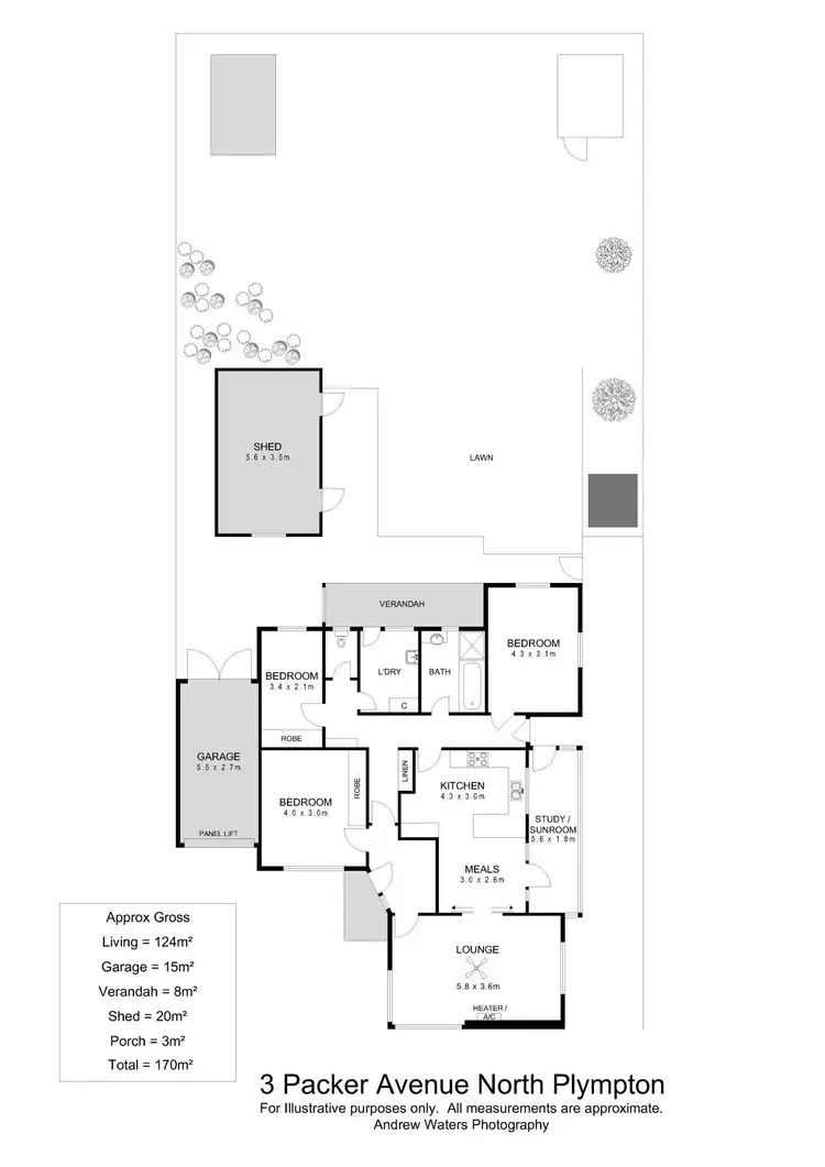 Floorplan of Homely house listing, 3 Packer Avenue, North Plympton SA 5037