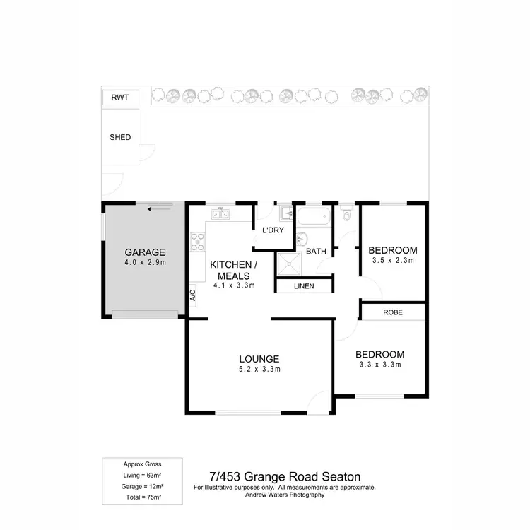 Floorplan of Homely unit listing, 7/453 Grange Road, Seaton SA 5023