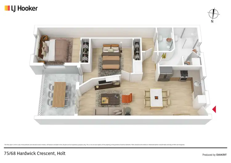 Floorplan of Homely unit listing, 75/68 Hardwick Crescent, Holt ACT 2615