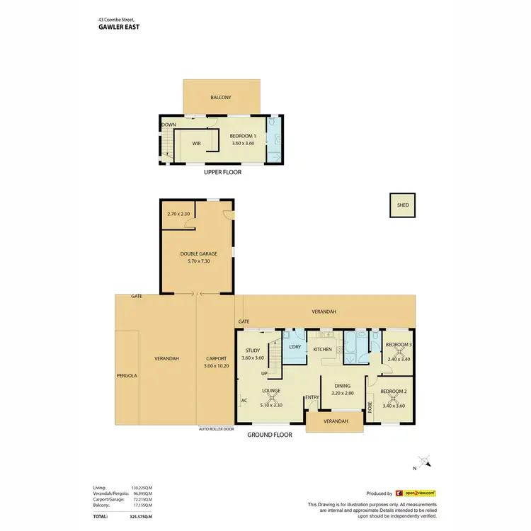 Floorplan of Homely house listing, 43 Coombe Street, Gawler East SA 5118