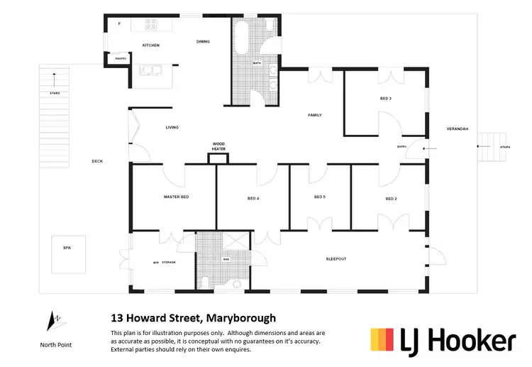Floorplan of Homely house listing, 13 Howard Street, Maryborough QLD 4650