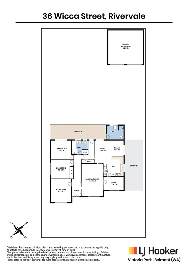 Floorplan of Homely house listing, 36 Wicca Street, Rivervale WA 6103