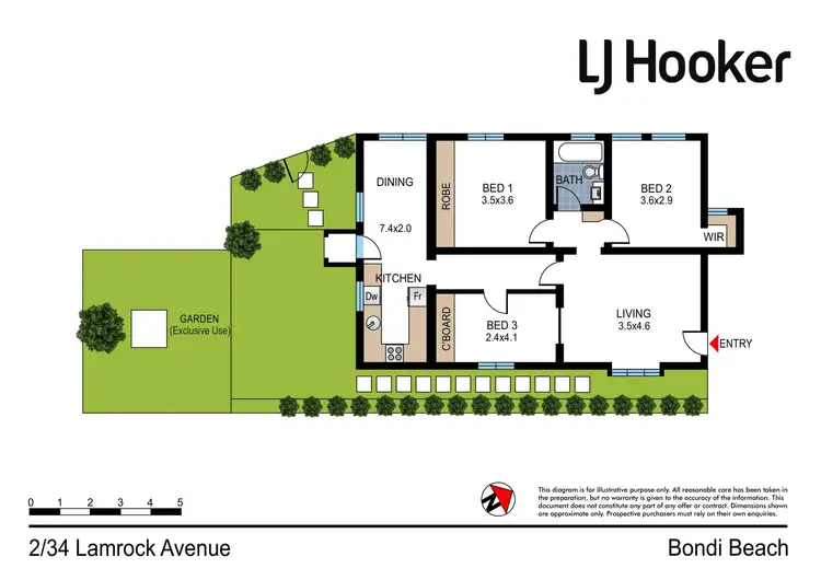 Floorplan of Homely apartment listing, 2/34 Lamrock Avenue, Bondi Beach NSW 2026