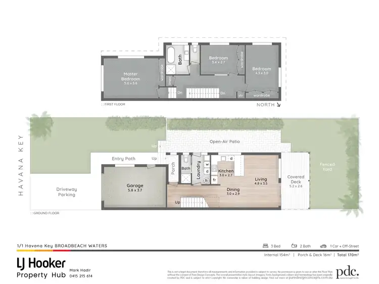 Floorplan of Homely semi-detached listing, 1/1 Havana Key, Broadbeach Waters QLD 4218