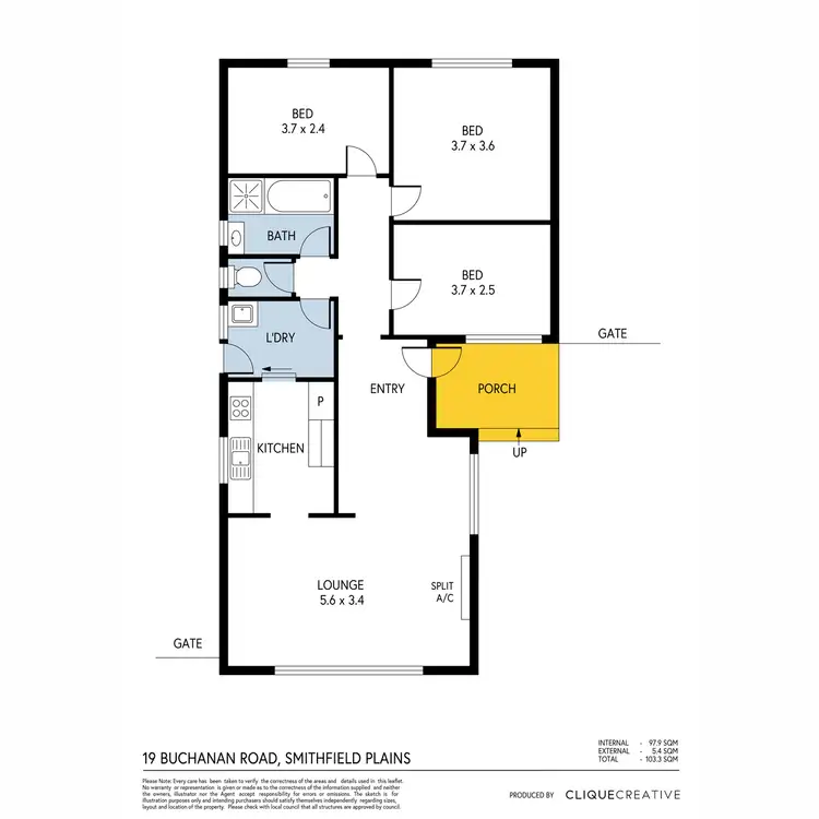 Floorplan of Homely house listing, 19 Buchanan Road, Smithfield Plains SA 5114