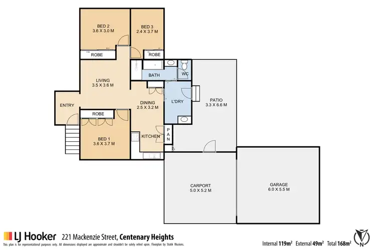 Floorplan of Homely house listing, 221 MacKenzie Street, Centenary Heights QLD 4350