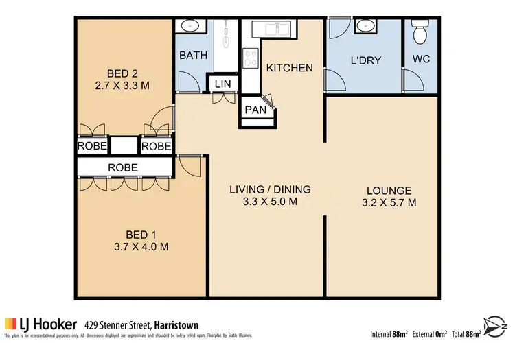Floorplan of Homely unit listing, 1/429 Stenner Street, Harristown QLD 4350