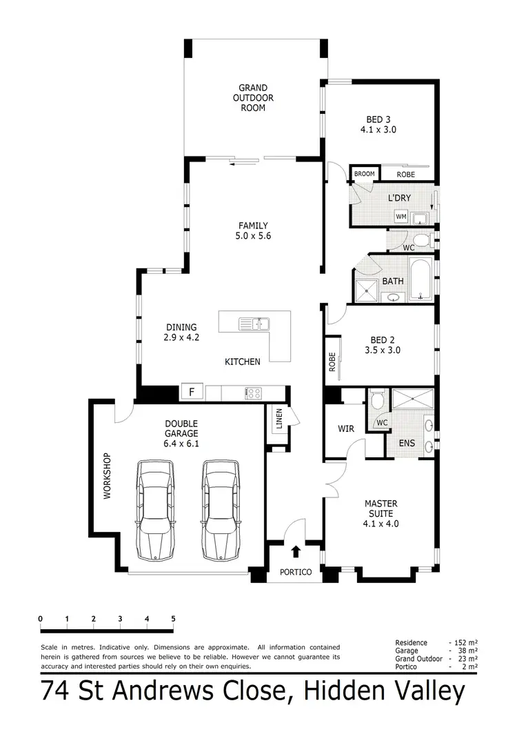 Floorplan of Homely house listing, 74 St Andrews Close, Hidden Valley VIC 3756
