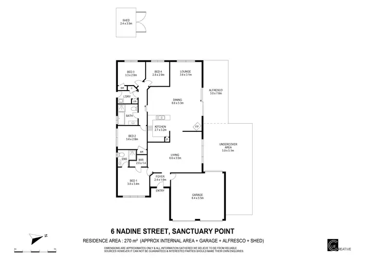 Floorplan of Homely house listing, 6 Nadine Street, Sanctuary Point NSW 2540