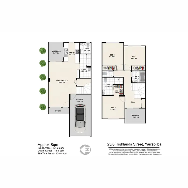 Floorplan of Homely townhouse listing, 23/8 Highlands Street, Yarrabilba QLD 4207