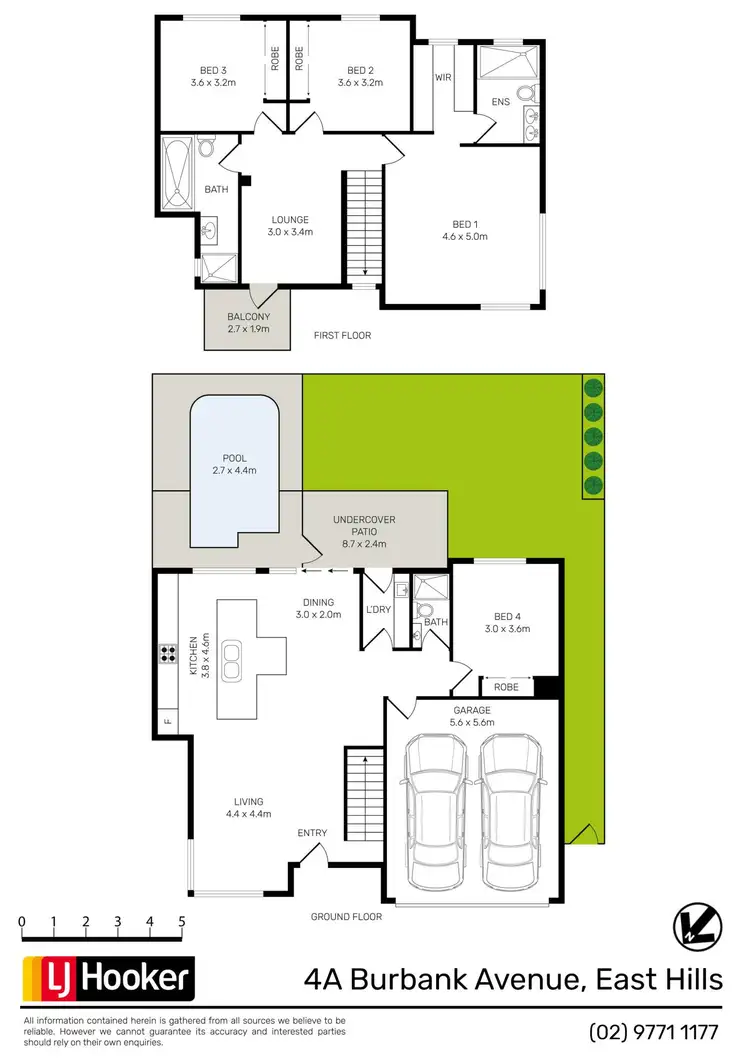 Floorplan of Homely semi-detached listing, 4A Burbank Avenue, East Hills NSW 2213
