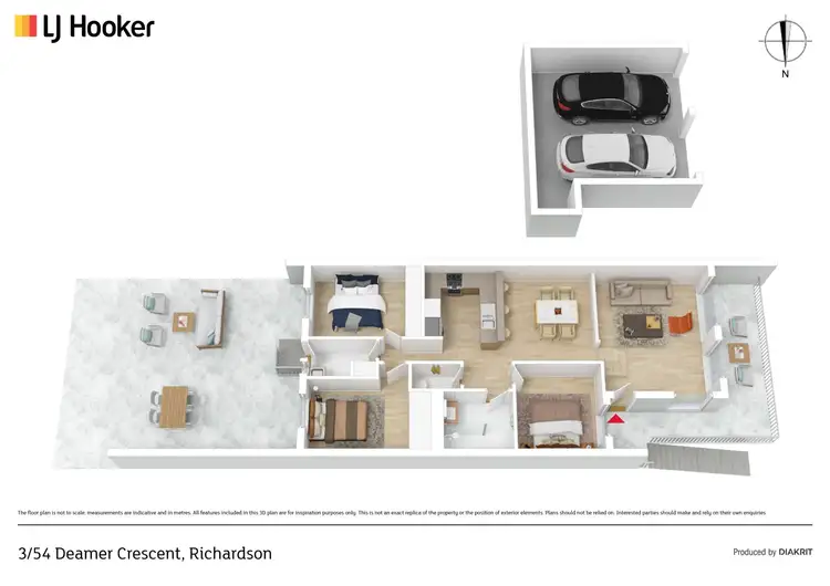 Floorplan of Homely townhouse listing, 3/54 Deamer Crescent, Richardson ACT 2905