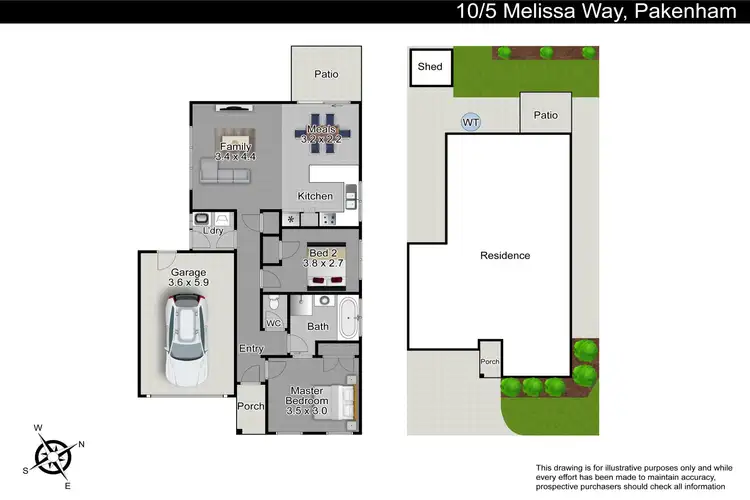 Floorplan of Homely unit listing, 10/5 Melissa Way, Pakenham VIC 3810
