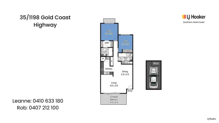 Floorplan of Homely unit listing, 35/1198 Gold Coast Highway, Palm Beach QLD 4221