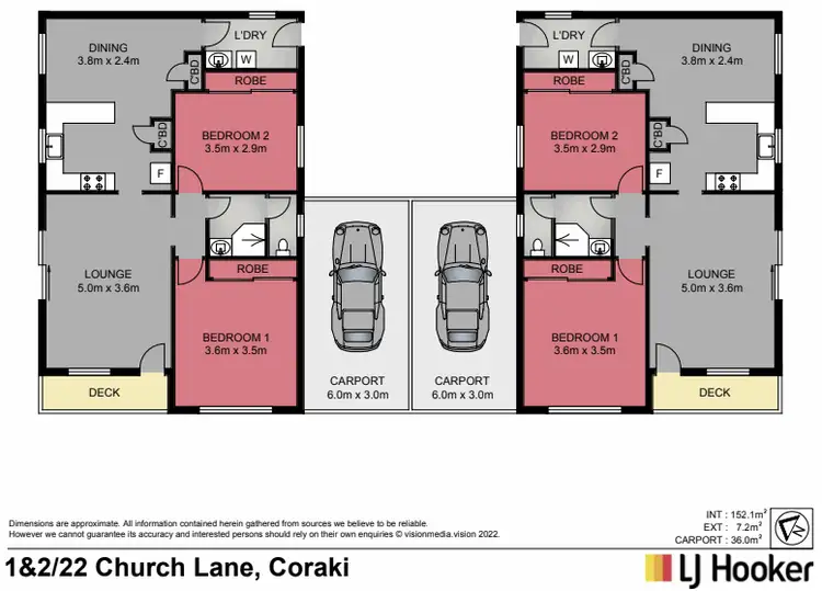 Floorplan of Homely unit listing, Unit 1 and 2/22 Church Lane, Coraki NSW 2471