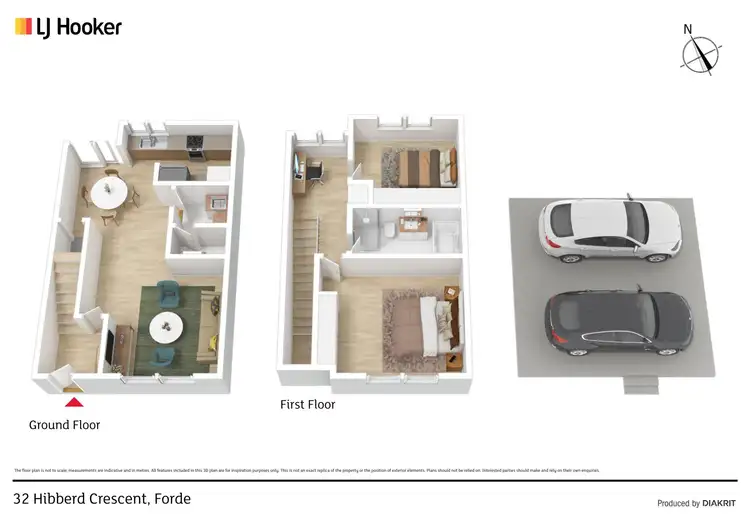 Floorplan of Homely townhouse listing, 32 Hibberd Crescent, Forde ACT 2914