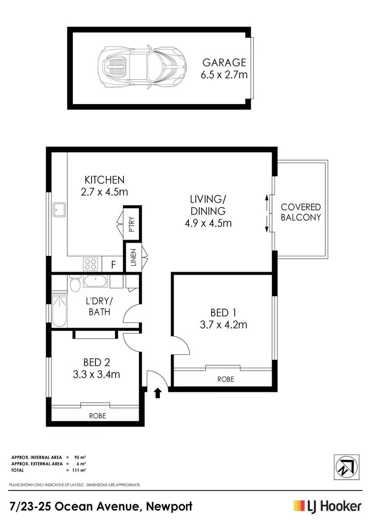 Floorplan of Homely apartment listing, 7/23 Ocean Avenue, Newport NSW 2106