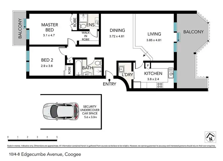 Floorplan of Homely unit listing, 10/4-8 Edgecumbe Avenue, Coogee NSW 2034