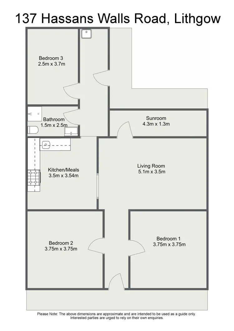 Floorplan of Homely semi-detached listing, 137 Hassans Walls Road, Lithgow NSW 2790