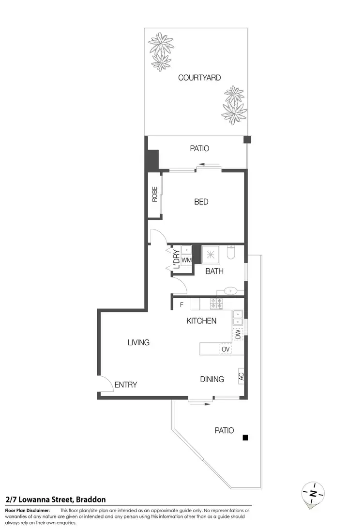 Floorplan of Homely apartment listing, 2/7 Lowanna Street, Braddon ACT 2612